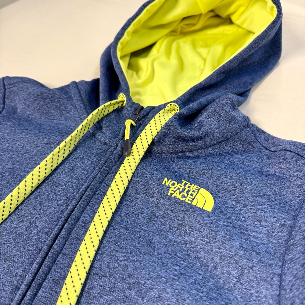 The North Face Women’s Blue Yellow Hooded Fill Zip Jacket | S